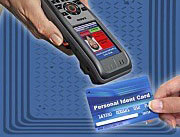 The DT-X200 scans chip cards using RFID/NFC functionality